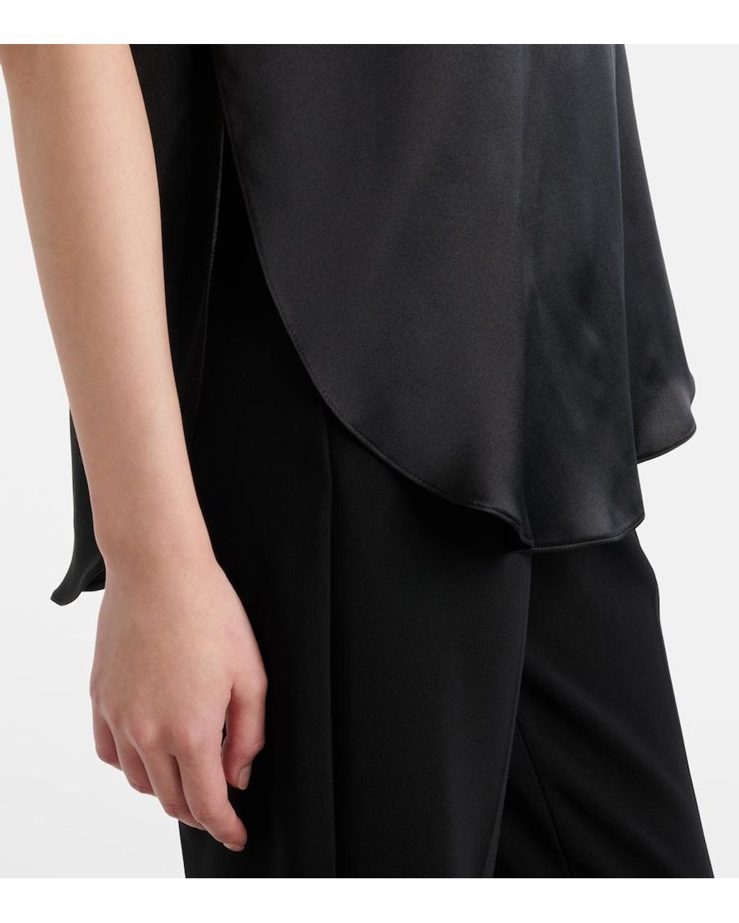 Max Mara Black Filly Silk Tank Top