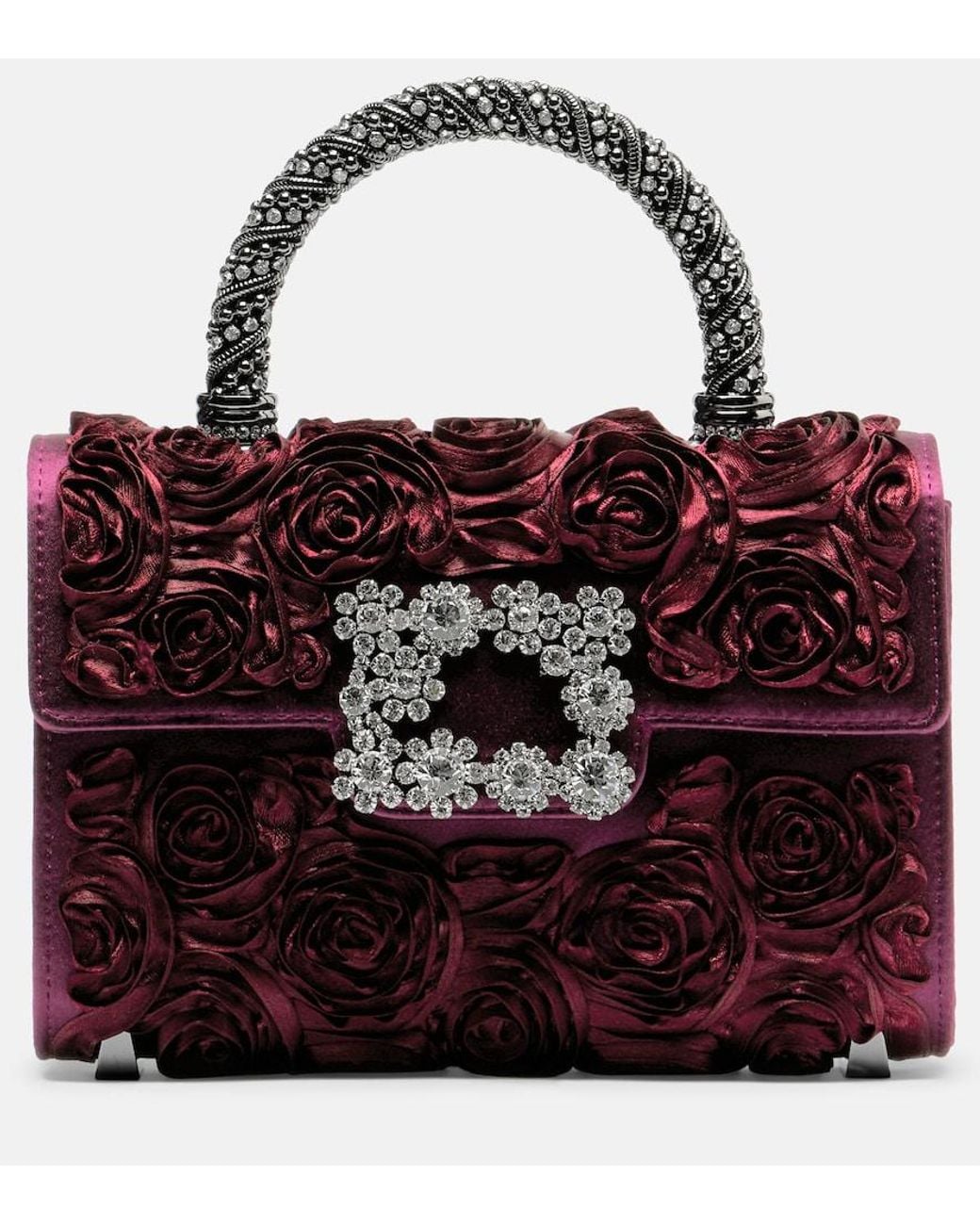 Roger Vivier Red Jewel Efflorescence Mini Top-Handle Bag