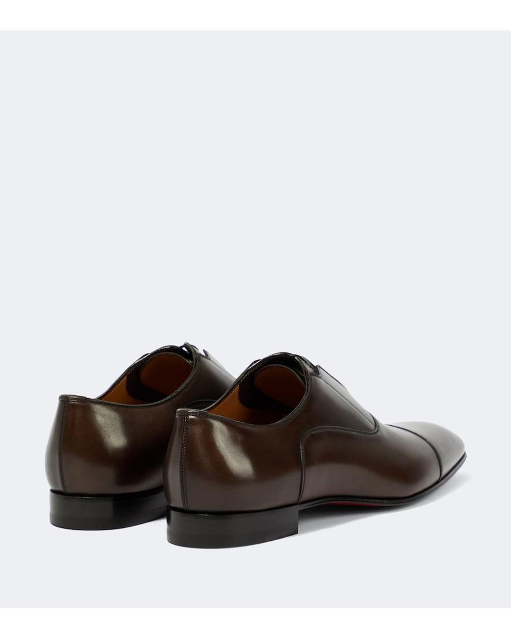 Christian Louboutin Brown Greghost Leather Oxford Shoes for men