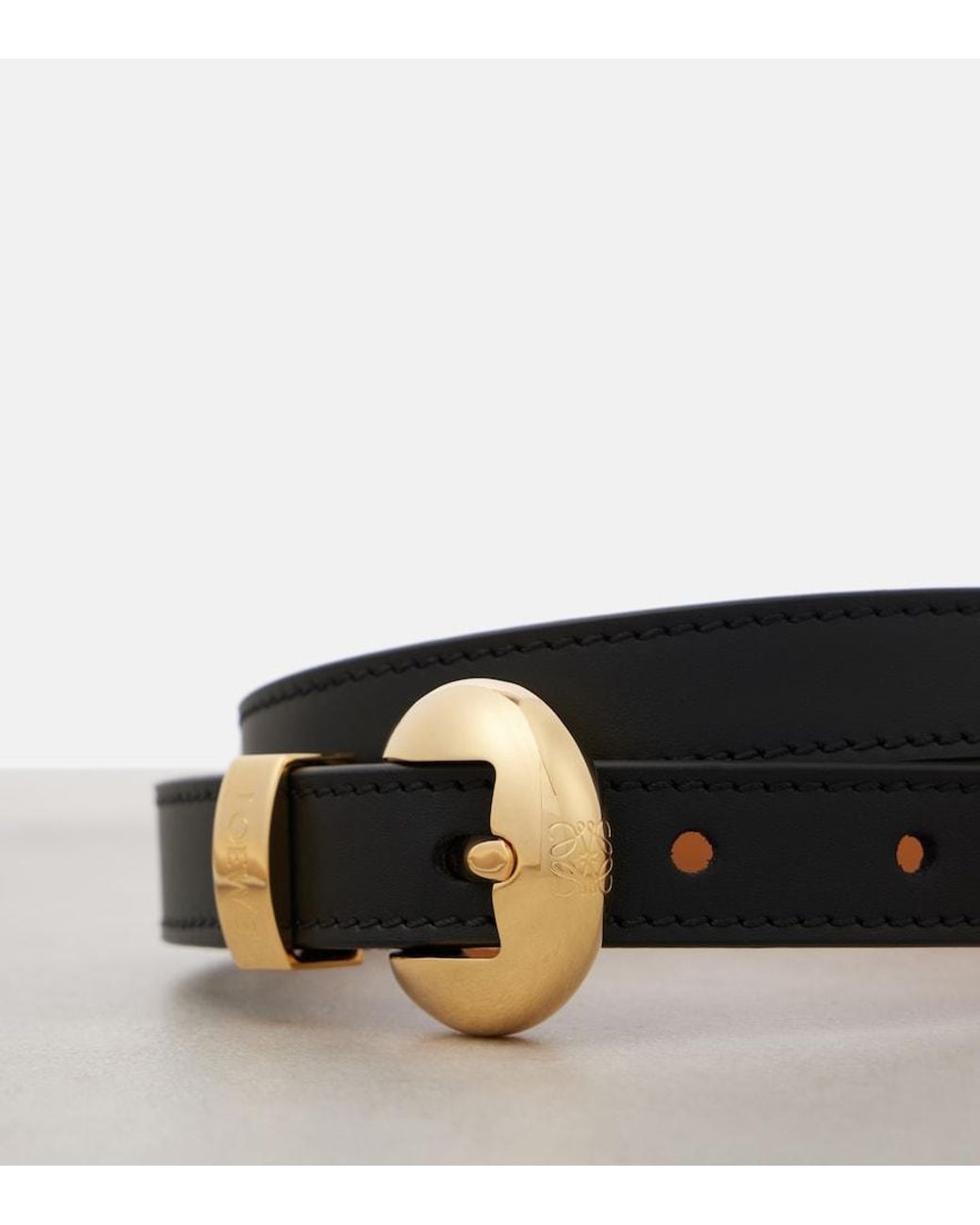 Loewe Brown Pebble Leather Belt