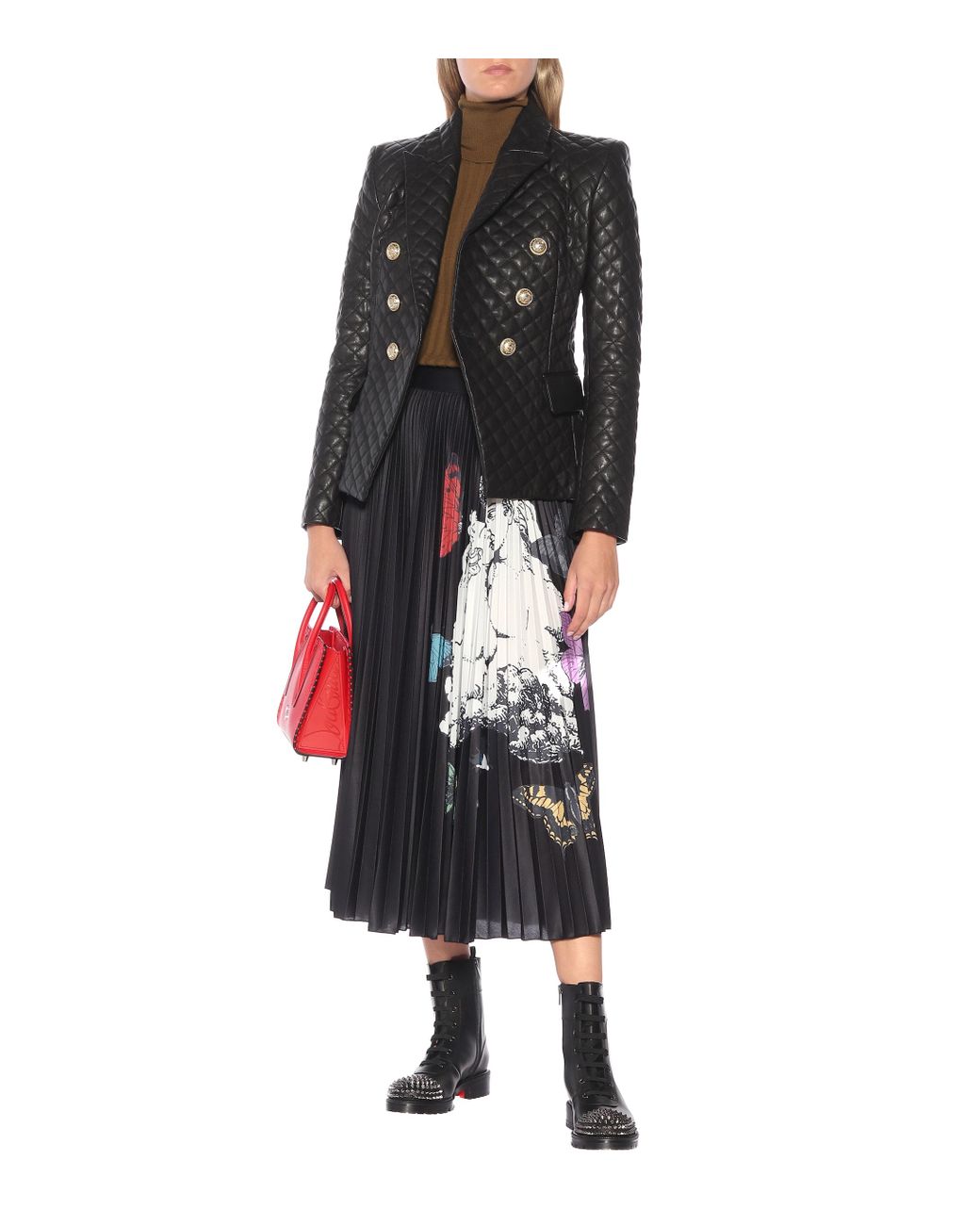 Christian Louboutin Spiked Leather Ankle Boots in Black Lyst Christian Louboutin Spiked Leather Ankle Boots in Black Lyst