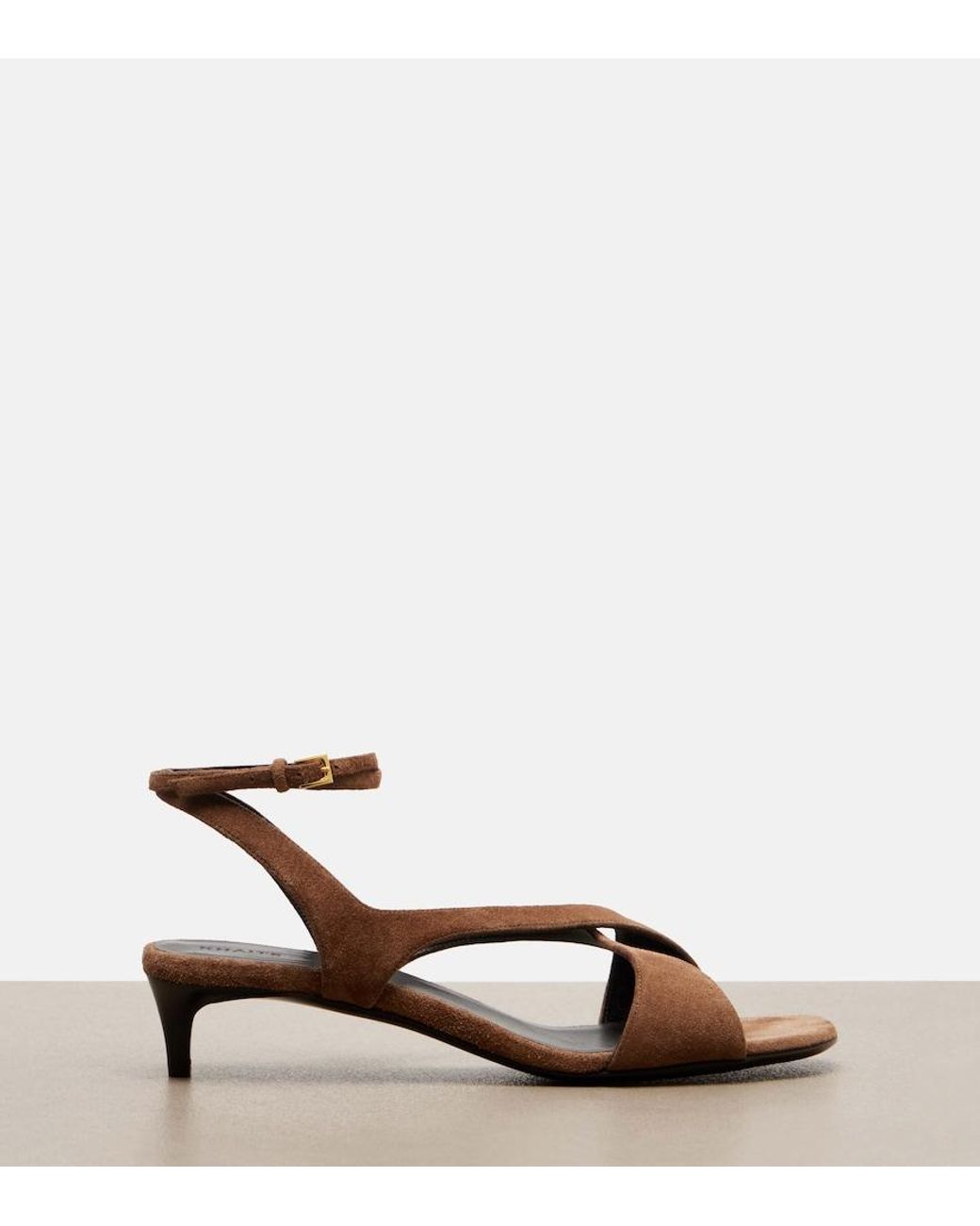 Khaite Brown Liria Suede Sandals