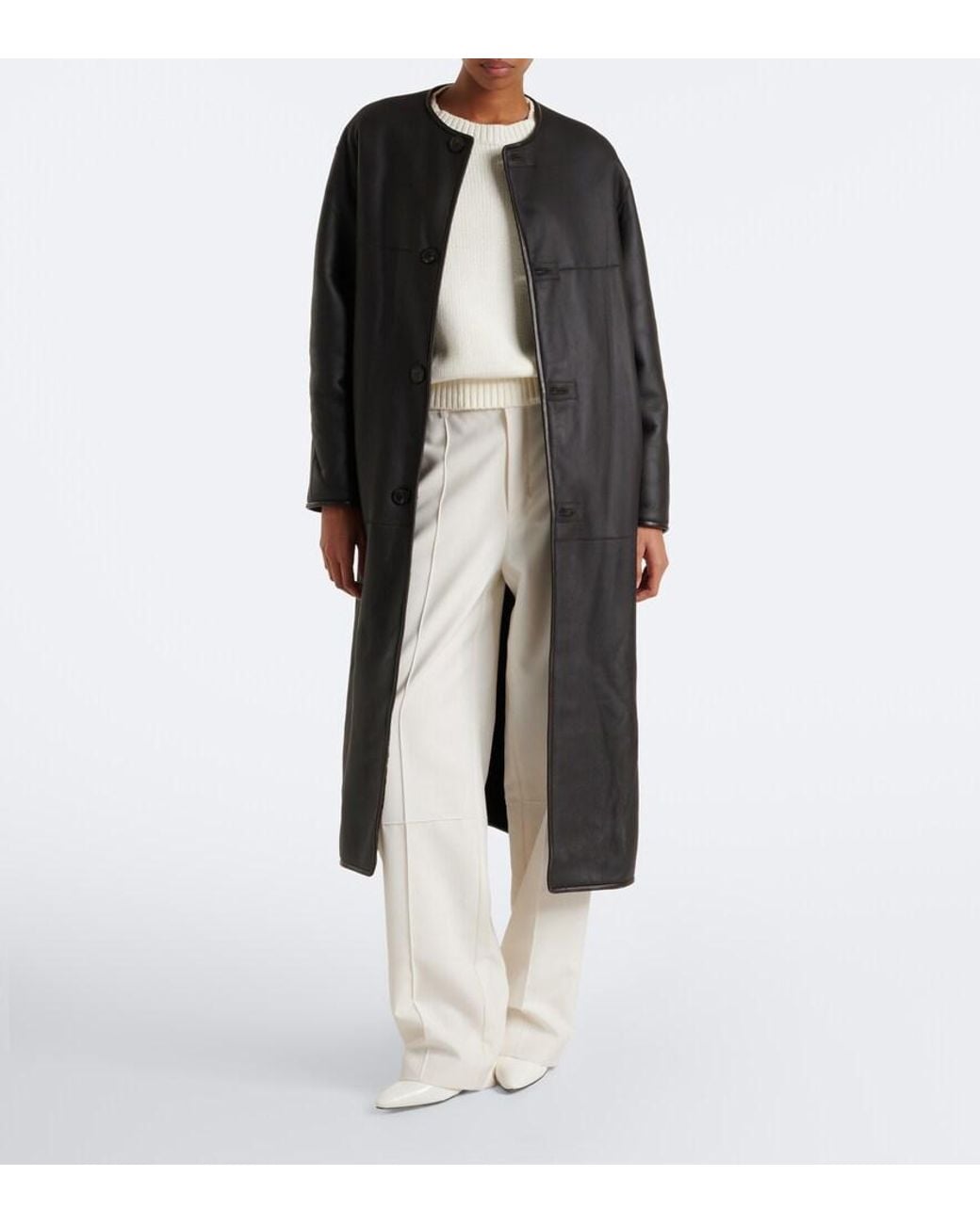 Arma Black Rilana Reversible Shearling Coat