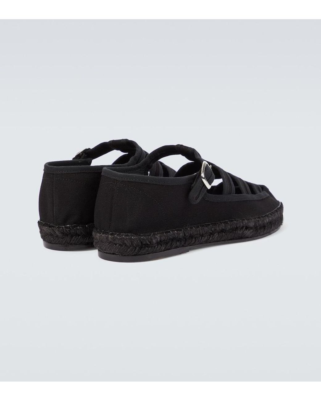 Bode Black Peggy Canvas Espadrilles for men