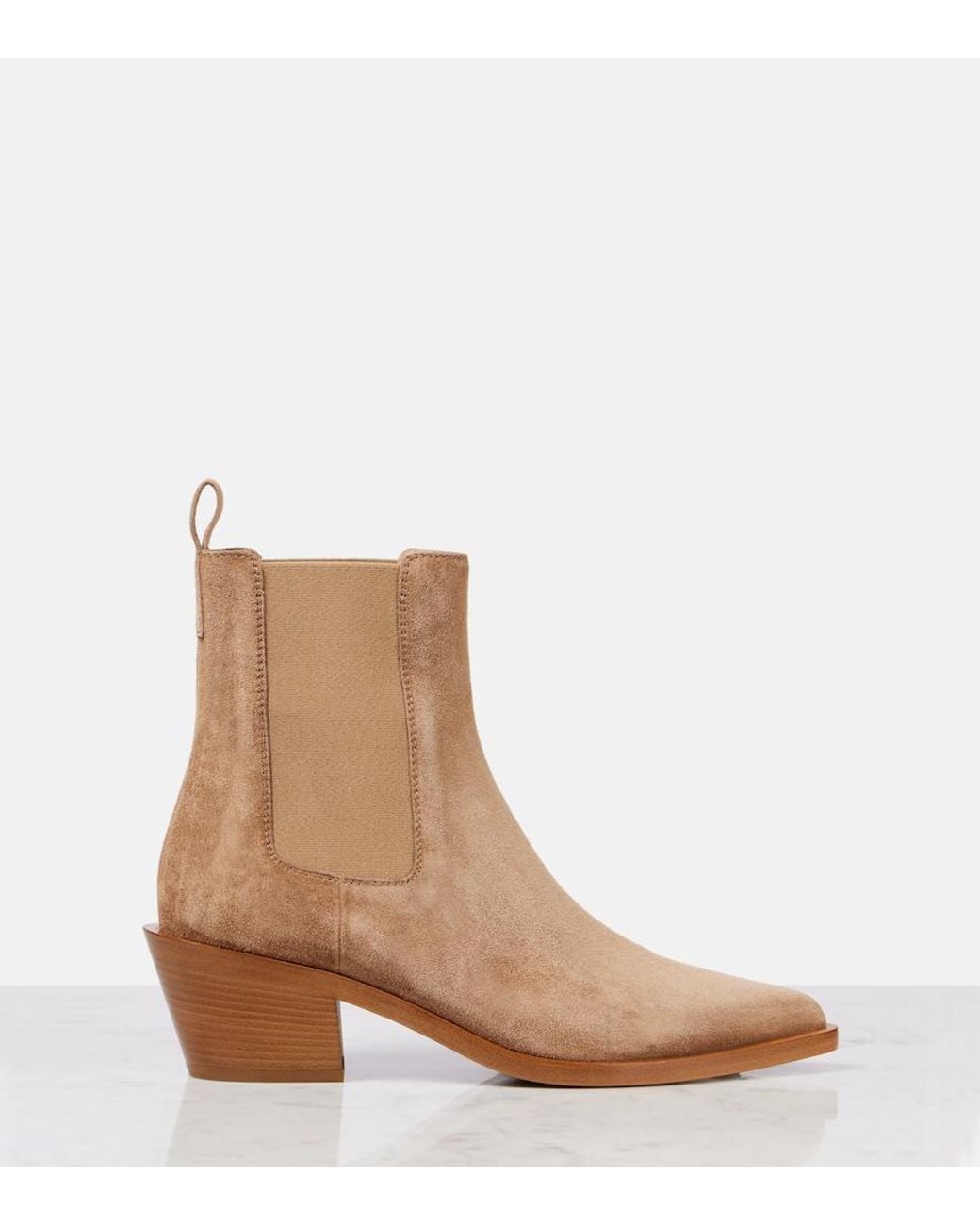 Gianvito Rossi Brown Wylie 45 Suede Ankle Boots