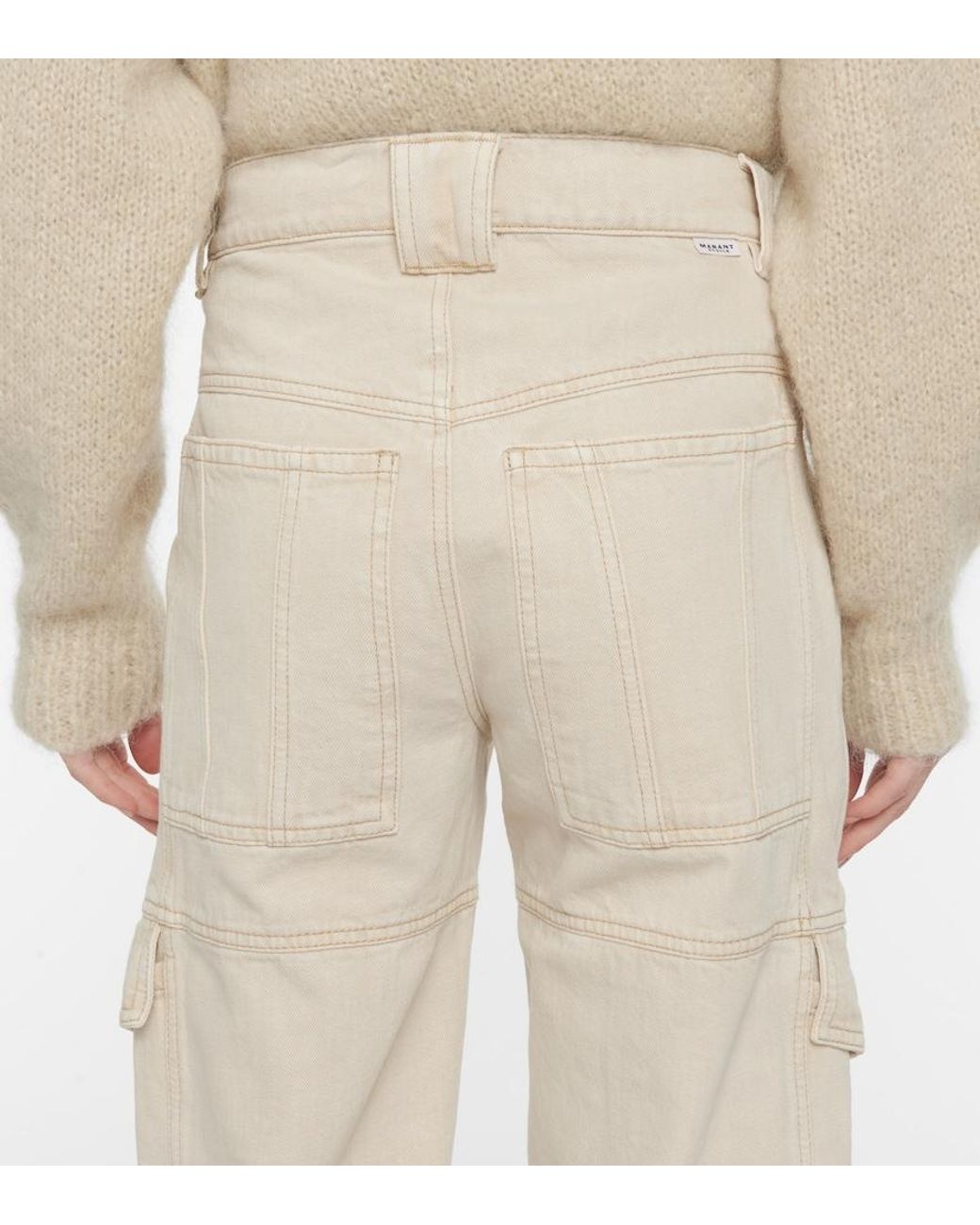Isabel Marant Gray Vayoneo Cargo Straight Jeans