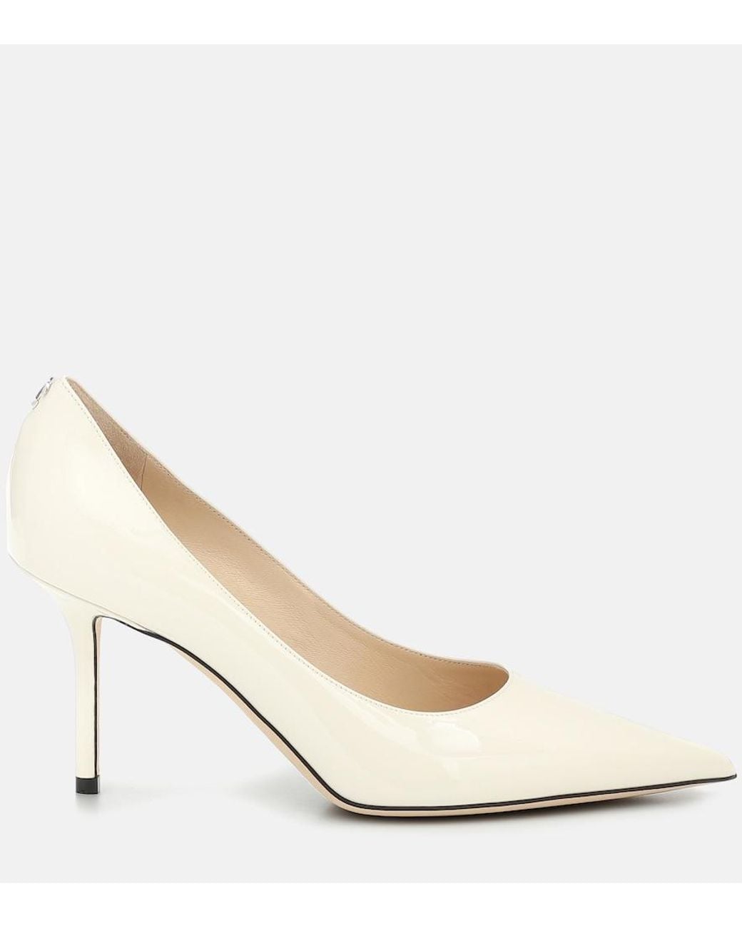 Jimmy Choo White Love 85 Leather Pumps