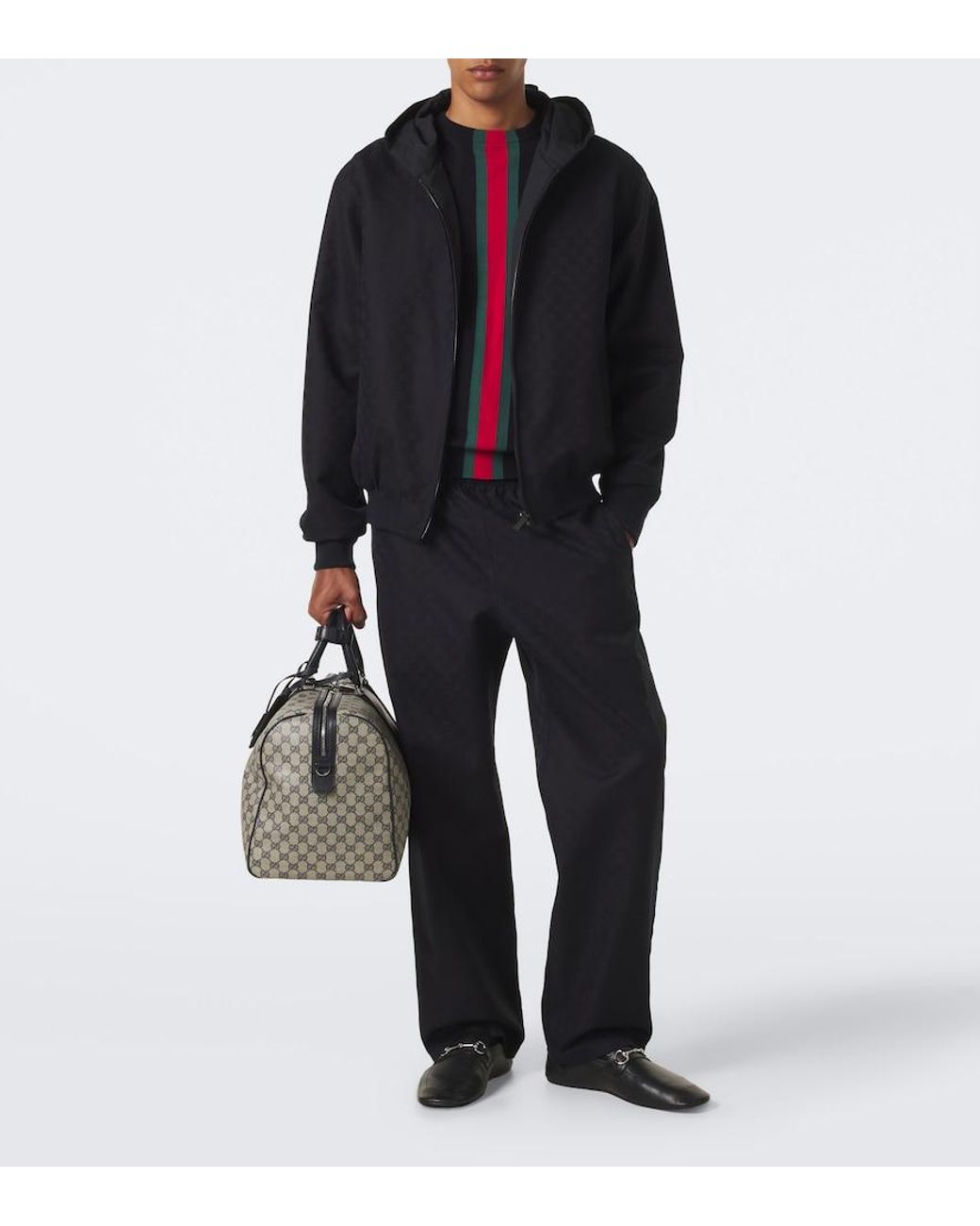 Borsa Da Viaggio Essence Medium di Gucci in Gray da Uomo