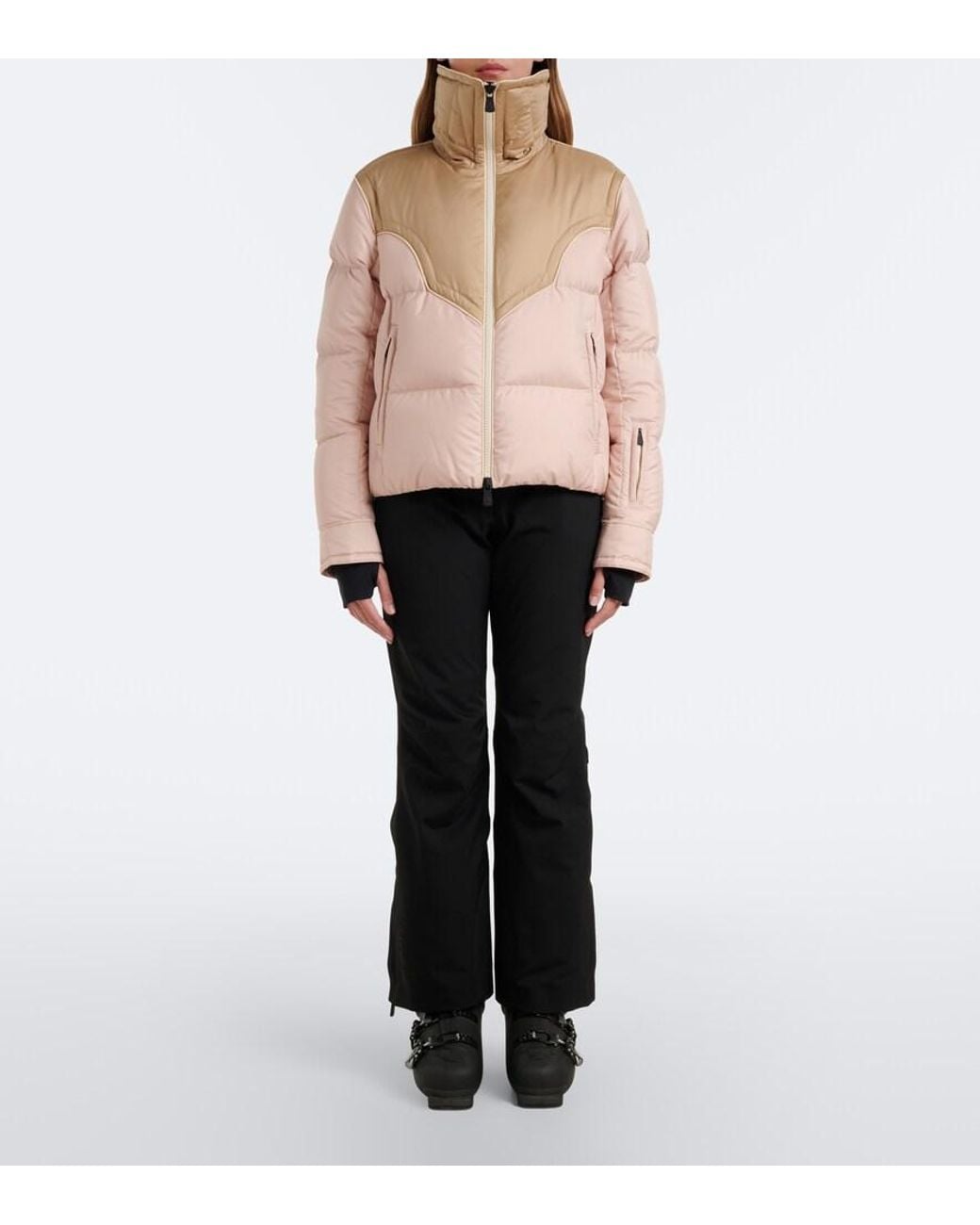 Moncler Natural Quilted Down Ski Jacket