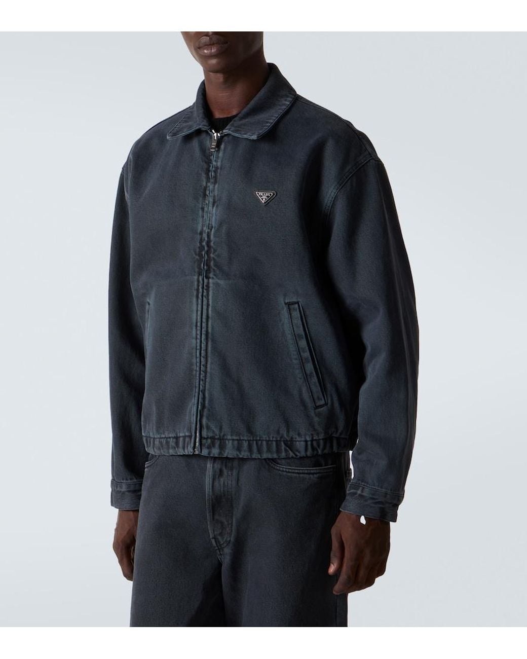 Chaqueta De Denim Prada de hombre de color Blue