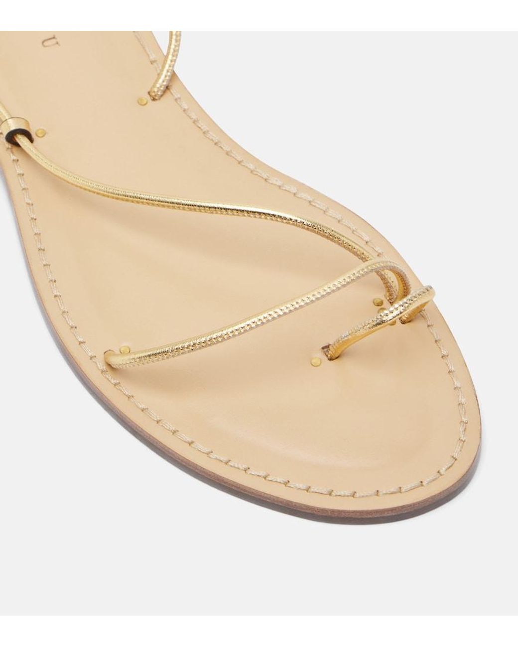 Amanu Karima Metallic Leather Sandals
