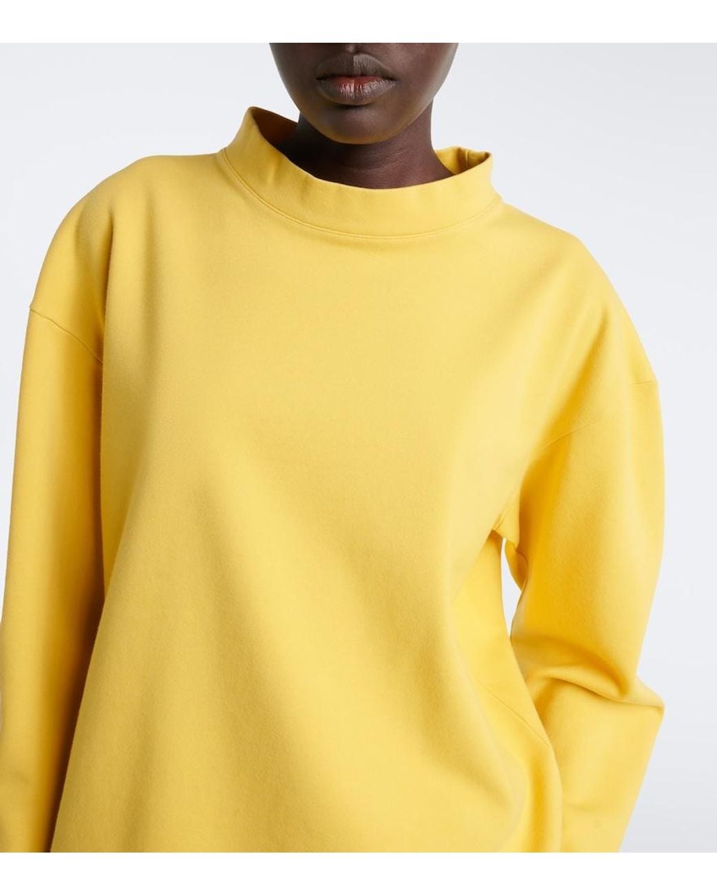 The Row Yellow Kate Cotton-Blend Jersey Sweatshirt
