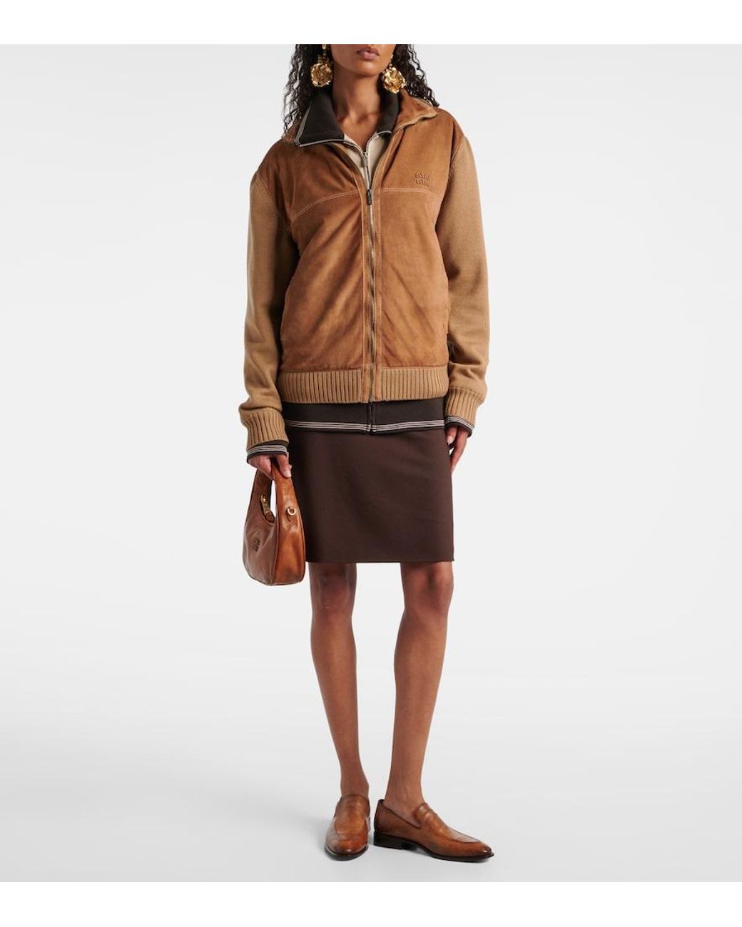 Miu Miu Brown Leather Jacket