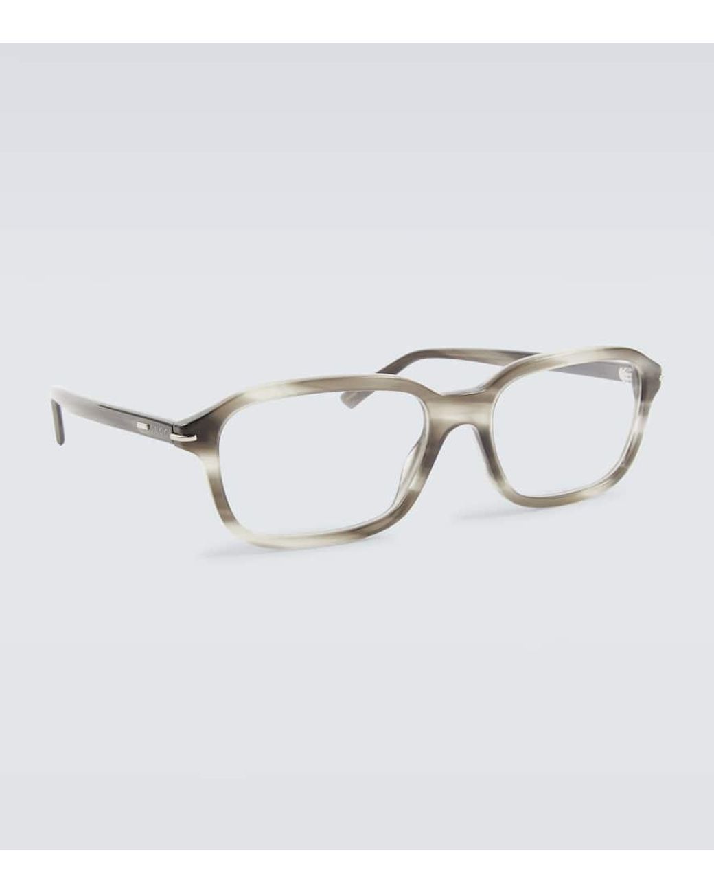 Gucci Brown Rectangular Glasses for men
