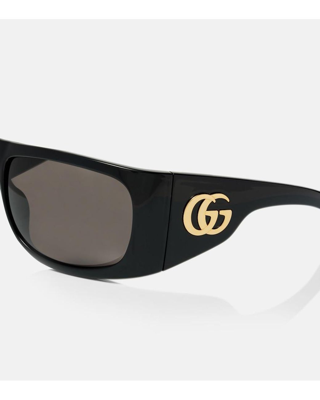 Gucci Black Double G Square Sunglasses