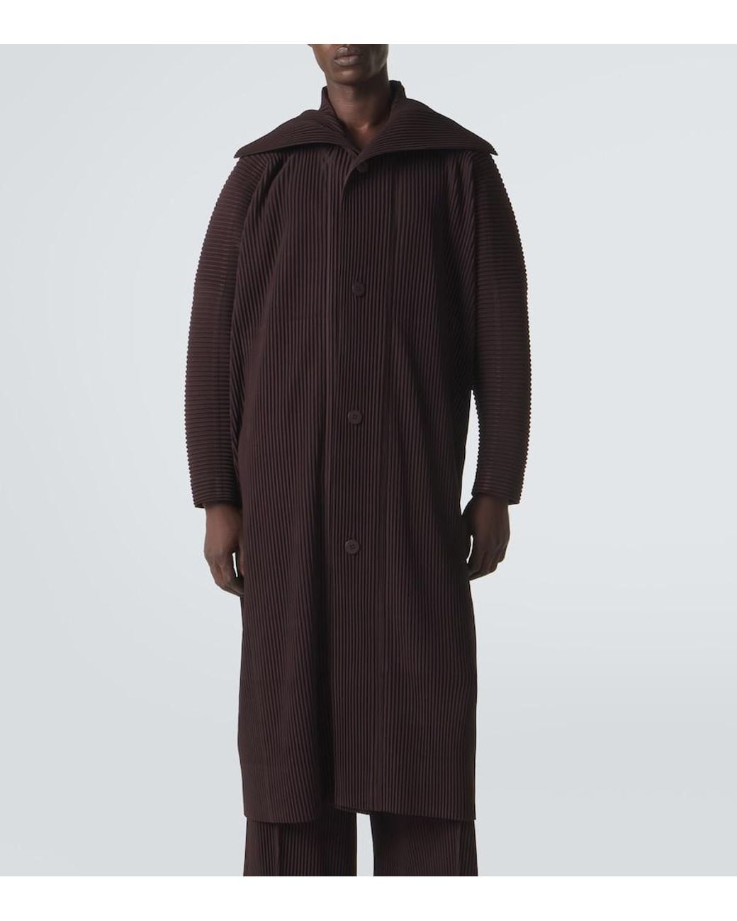 Homme Plissé Issey Miyake Black Monthly Colors Pleated Coat for men