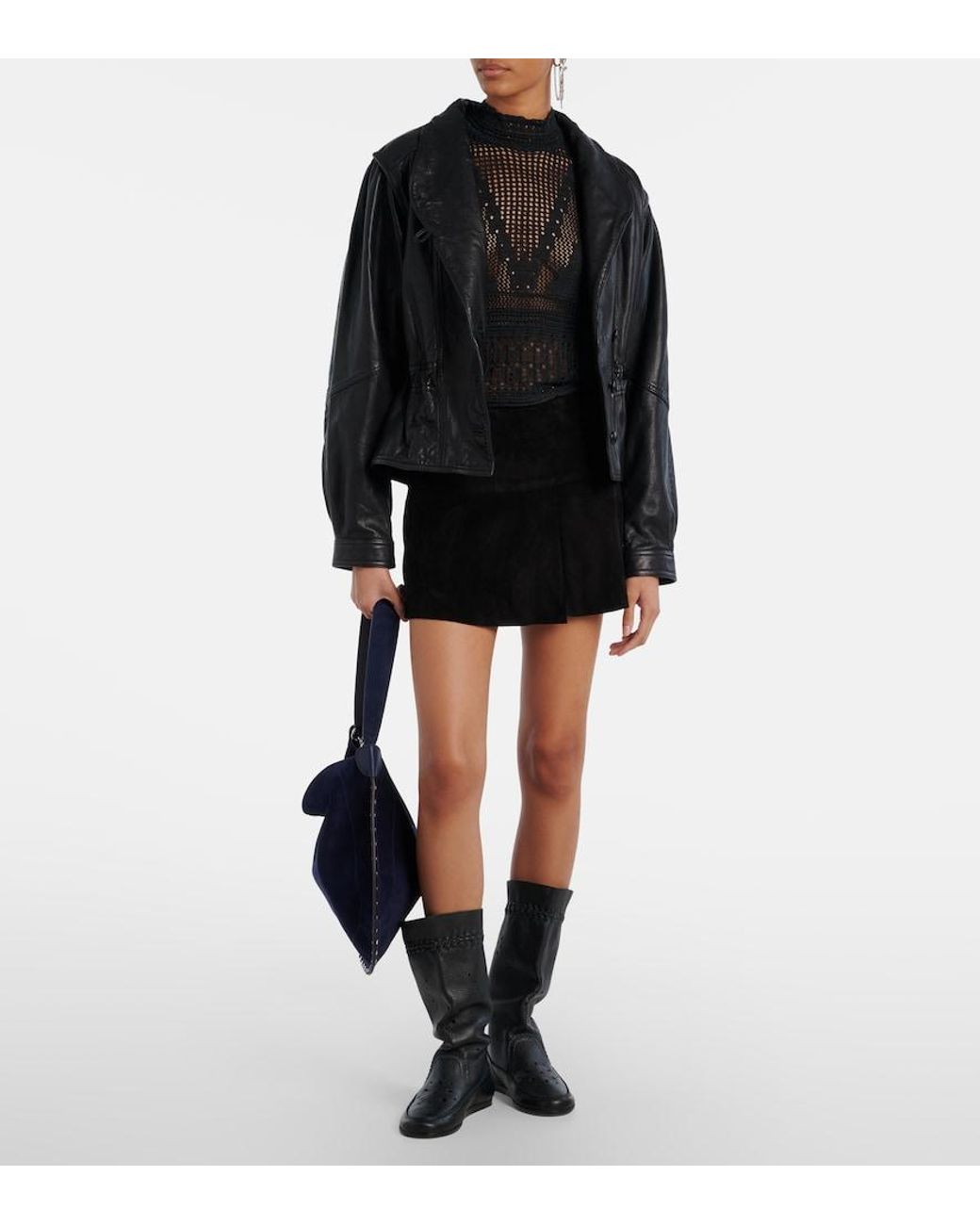 Isabel Marant Black Dahara Open-Knit Sweater