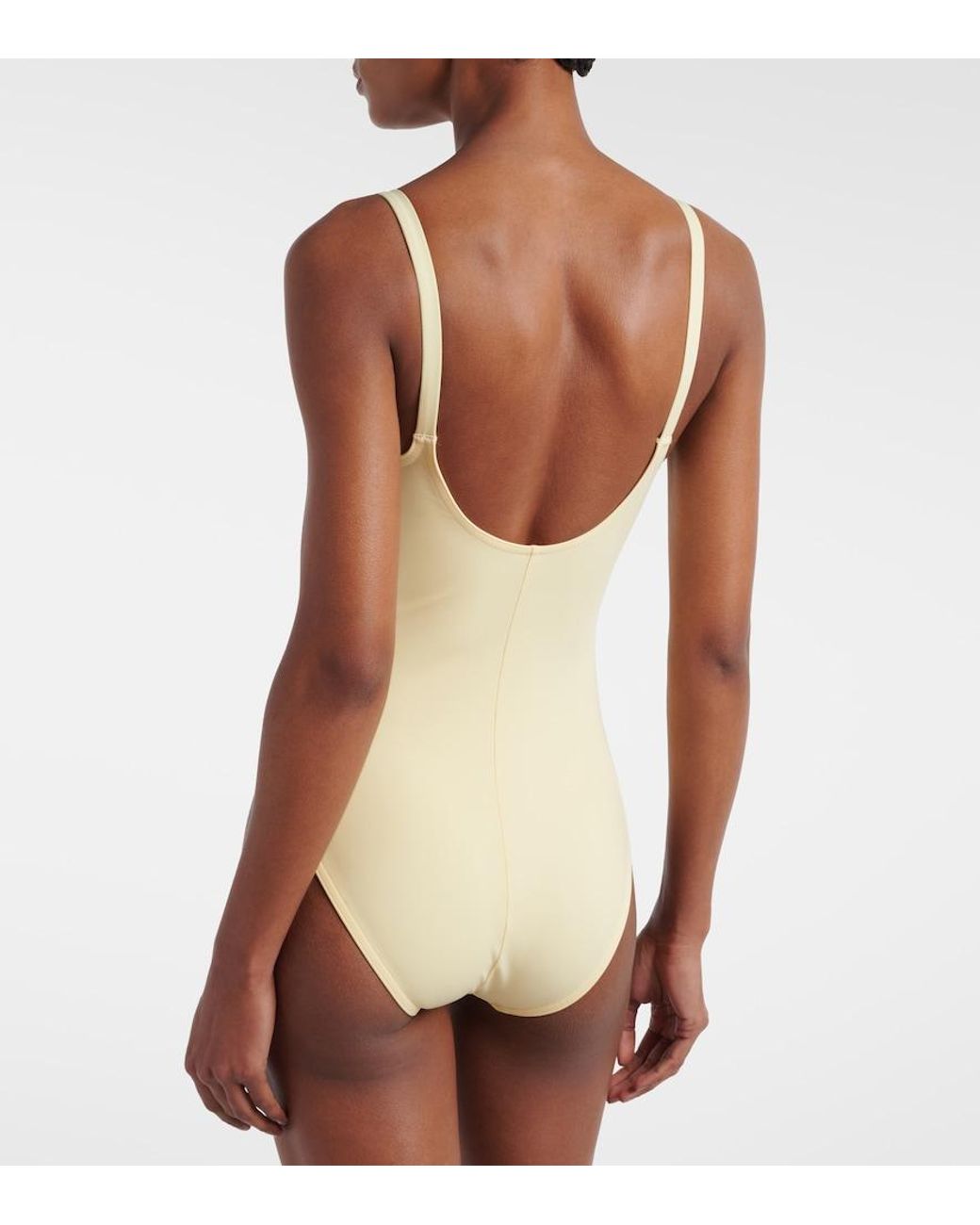 Karla Colletto Yellow Embellished Swimsuit