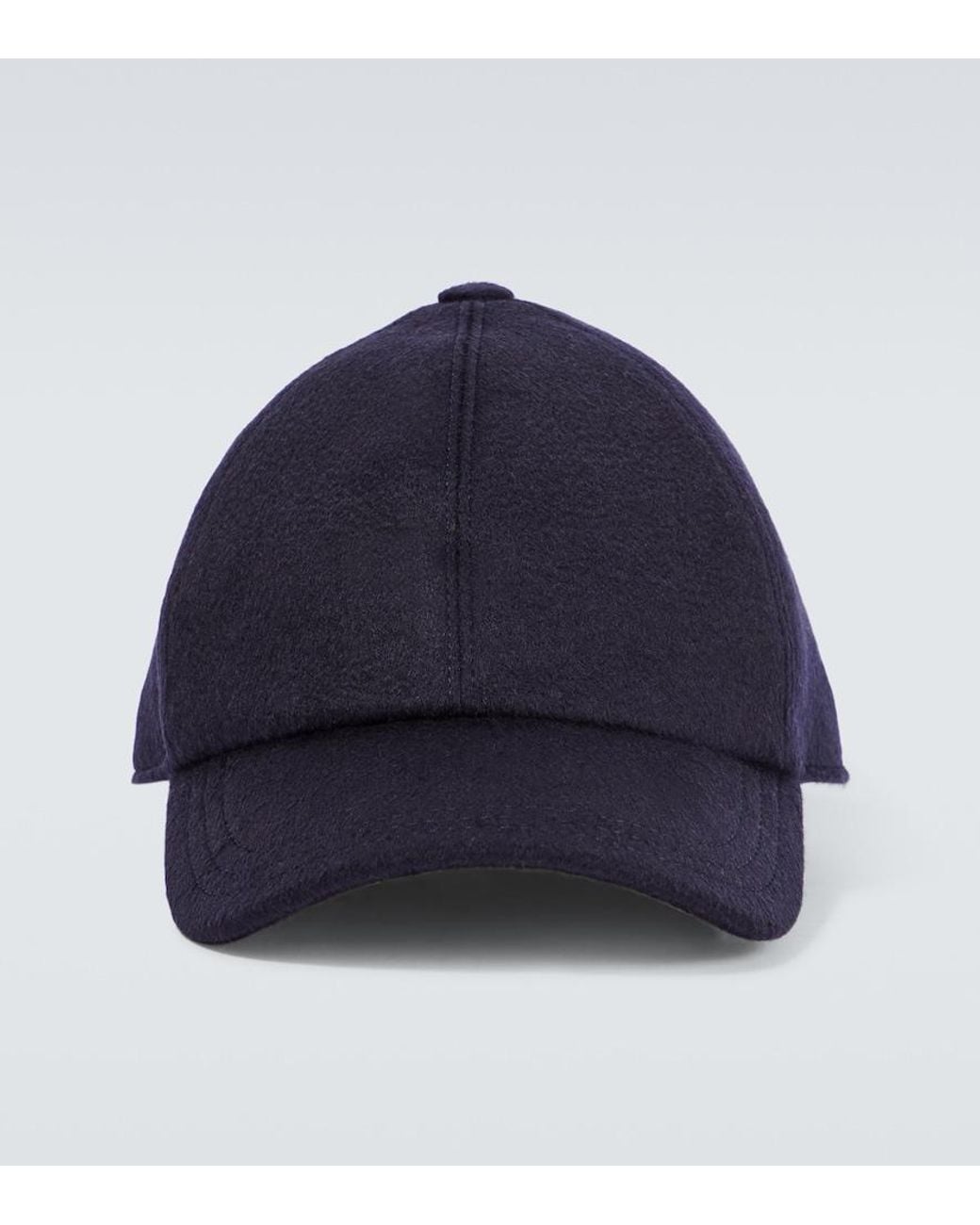 The Row Blue Caspian Cashmere Baseball Cap for men