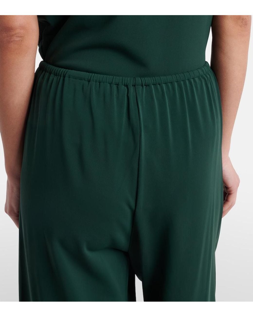 Eres Green Zelie Jersey Wide-Leg Pants