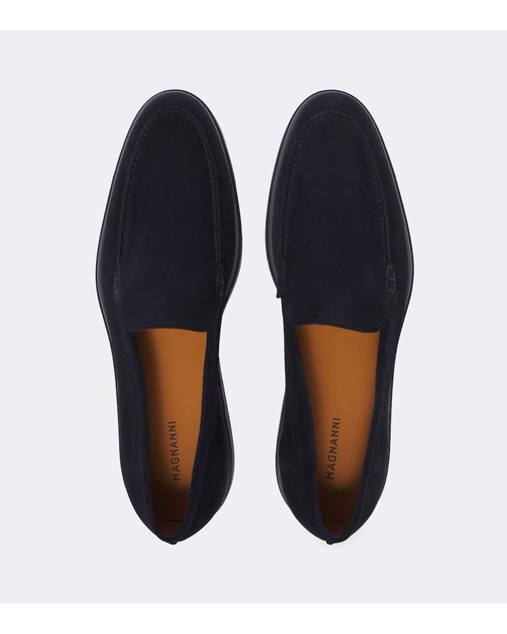 Magnanni Shoes Blue Coroa Suede Loafers for men