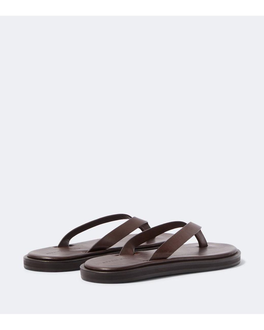 Studio Nicholson Brown Leather Thong Sandals for men