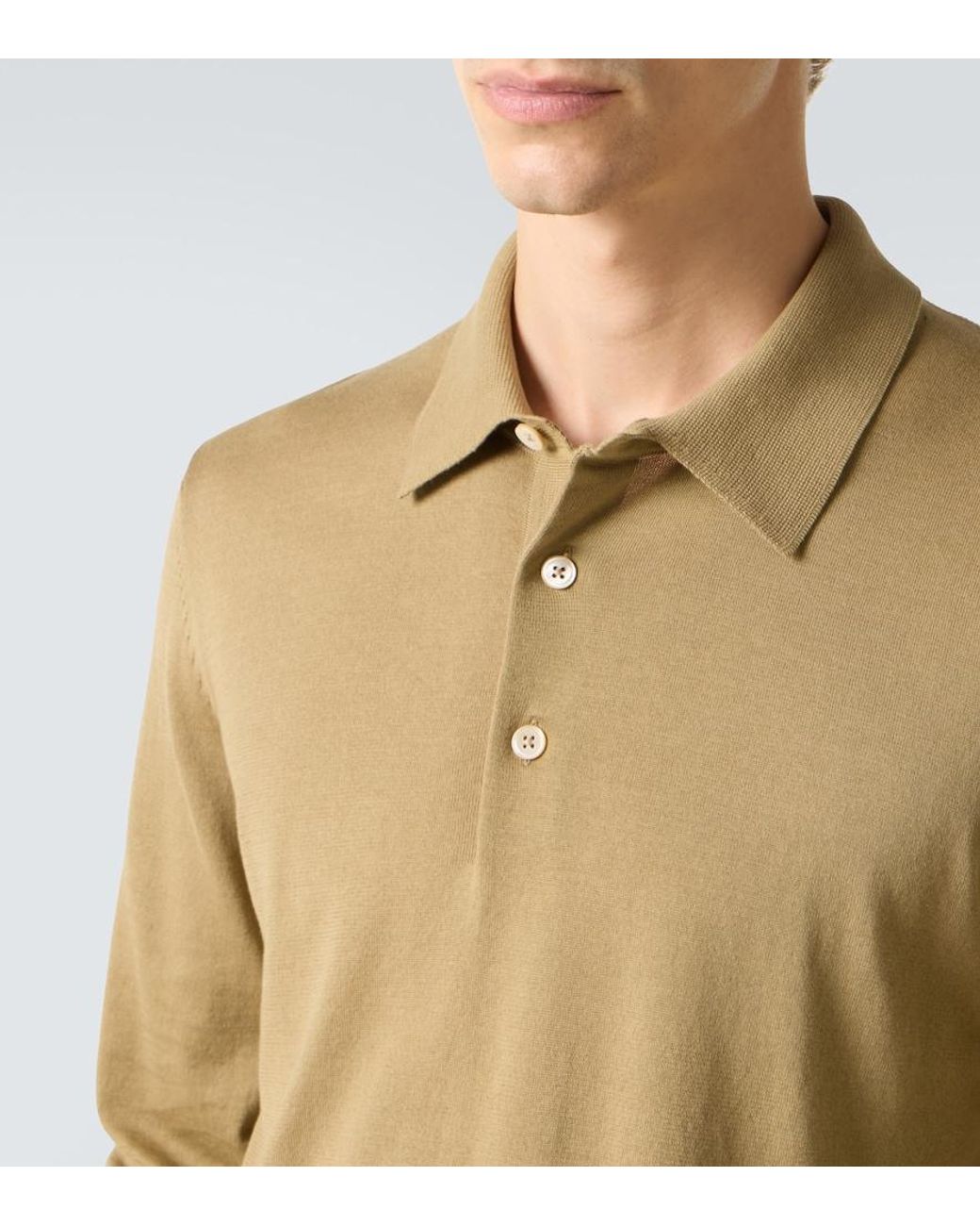 Tom Ford Natural Cotton Polo Sweater for men