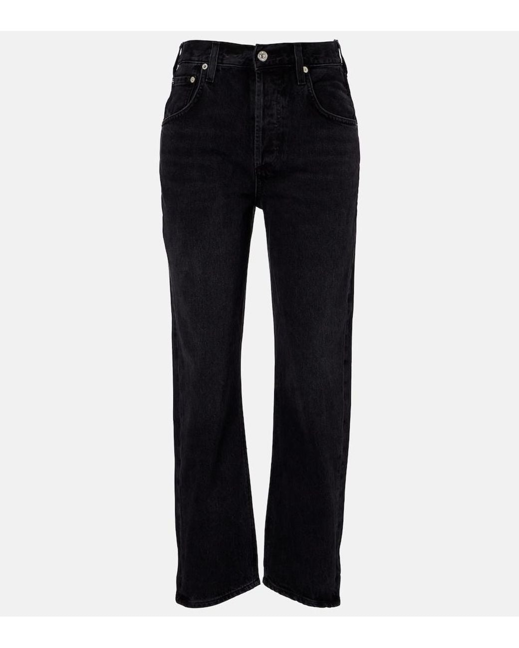 Citizens of Humanity Blue Dahlia Cropped Straight Jeans