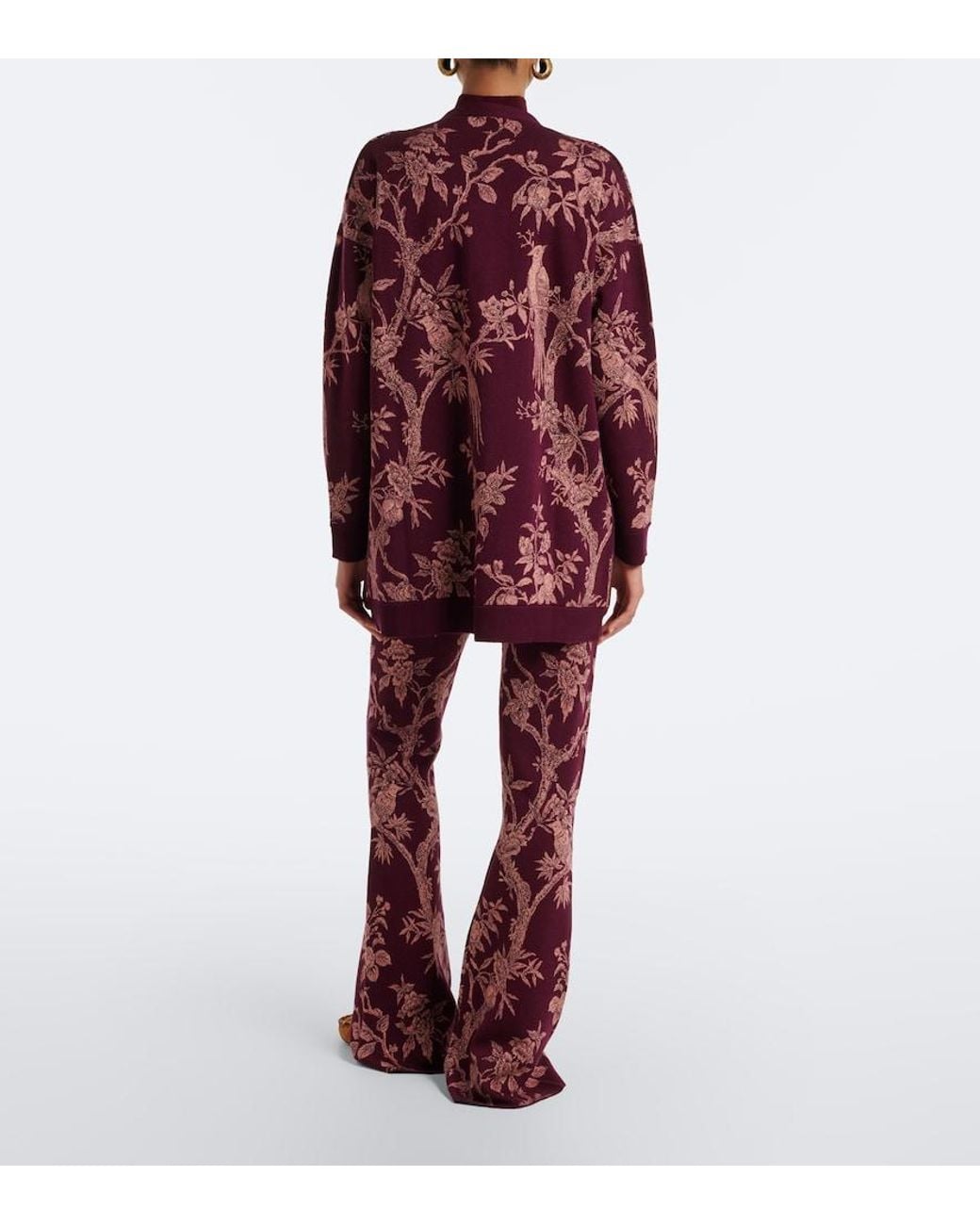 Etro Wool-Blend Jacquard Flared Pants