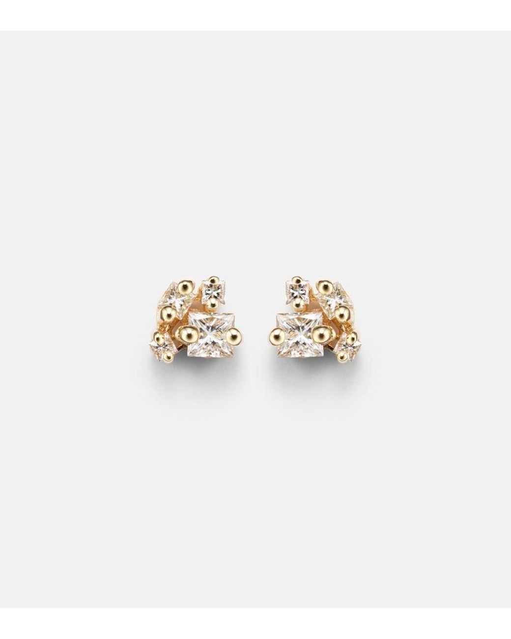 Suzanne Kalan White 18Kt Earrings With Diamonds