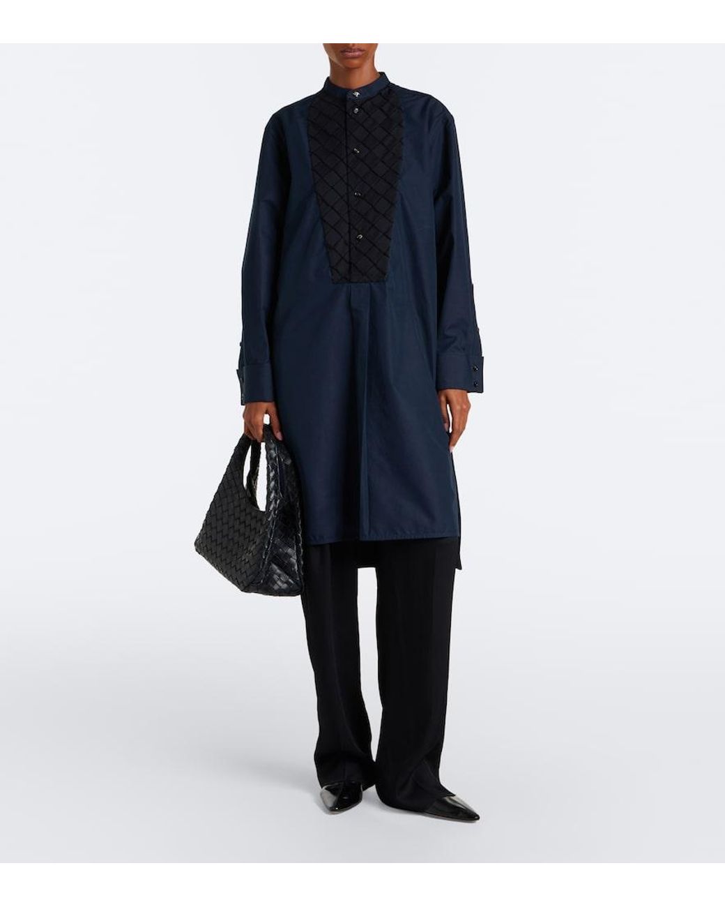 Bottega Veneta Blue Cotton Poplin Tunic