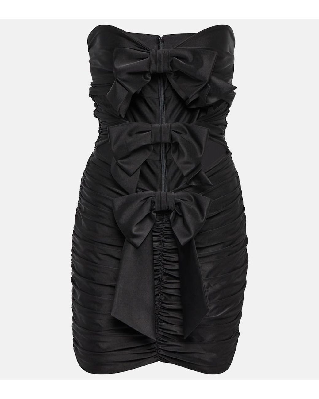 Alexandre Vauthier Black Strapless Jersey Minidress