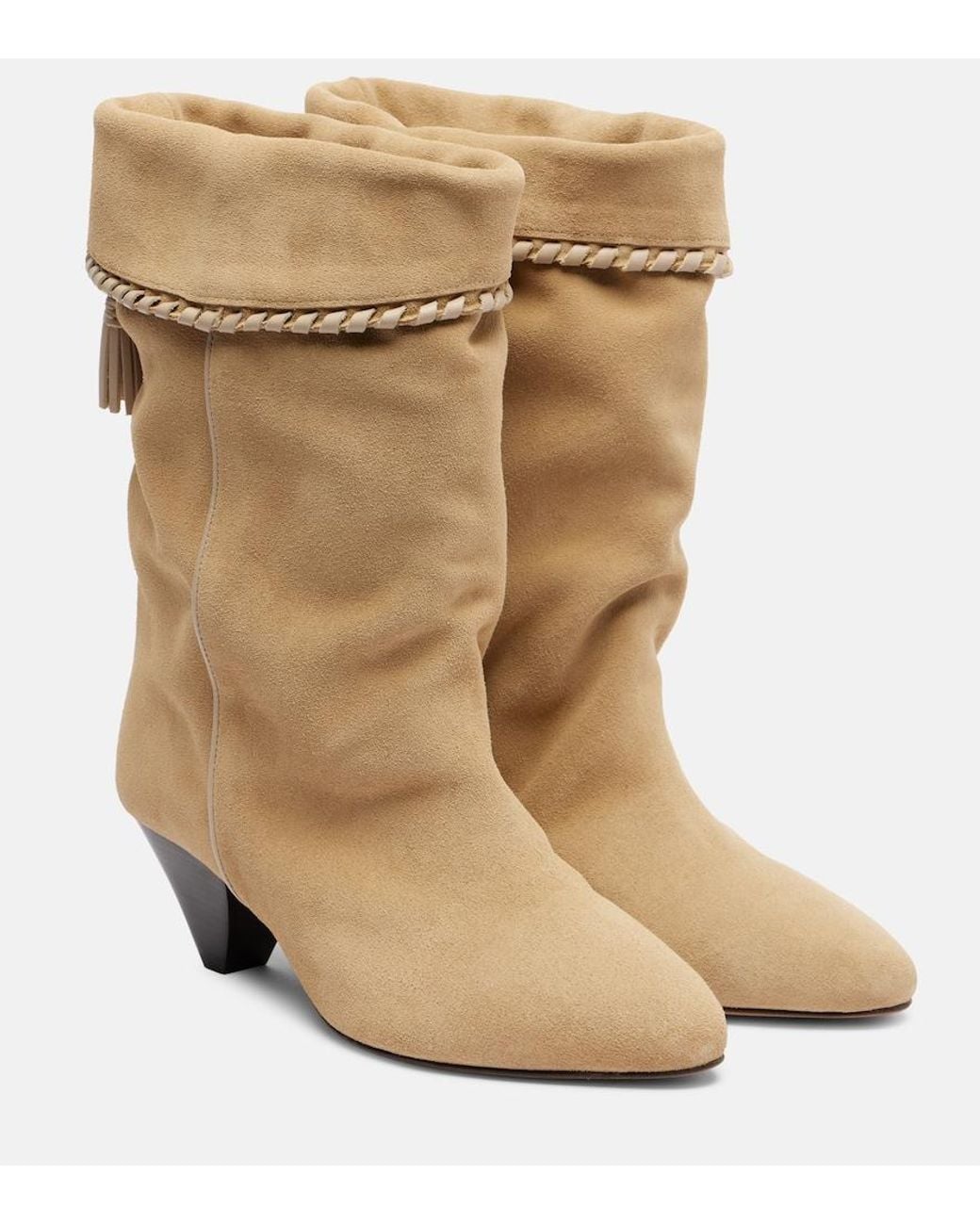 Isabel Marant Natural Dalby 55 Suede Ankle Boots