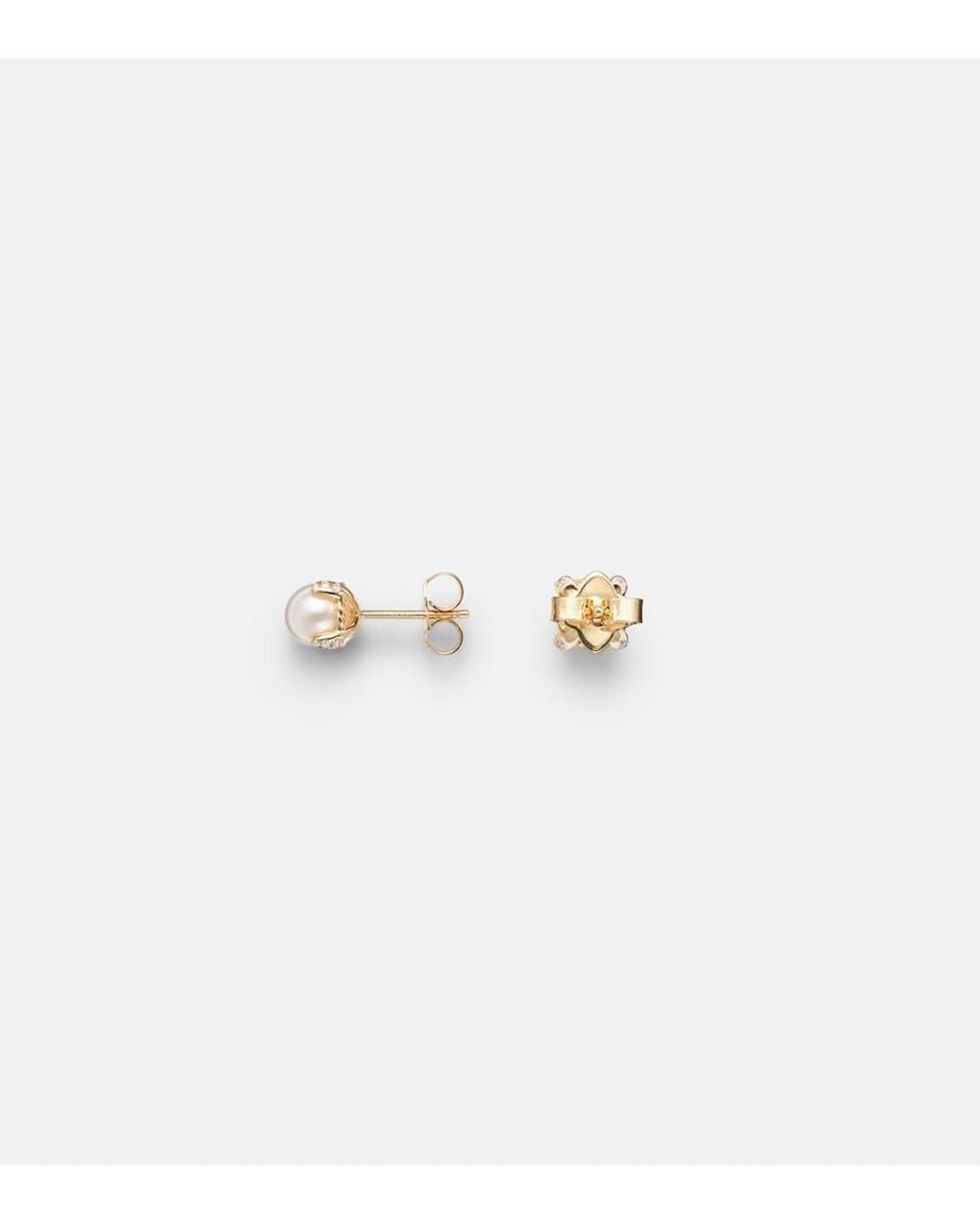 David Yurman White Pearl Classics 18Kt Earrings With Pearls And Diamonds