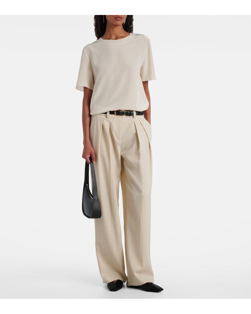 Joseph Natural Rubin Silk T-Shirt