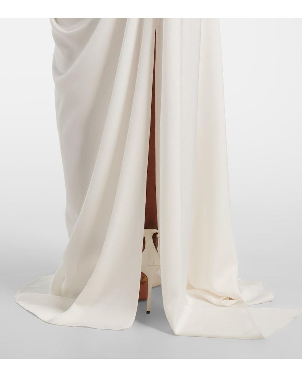Alex Perry White Bridal Bustier-Robe Aus Crepe