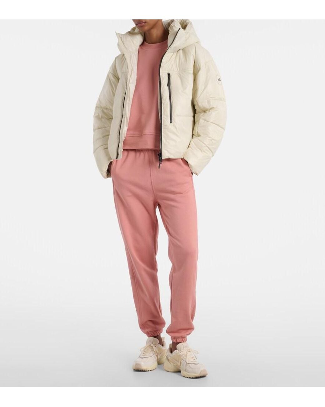Adidas By Stella McCartney Natural Hooded Cropped Jacket
