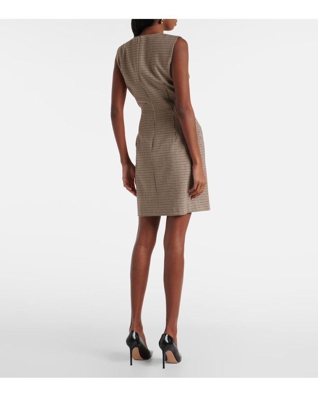 Veronica Beard Gray Houndstooth Minidress