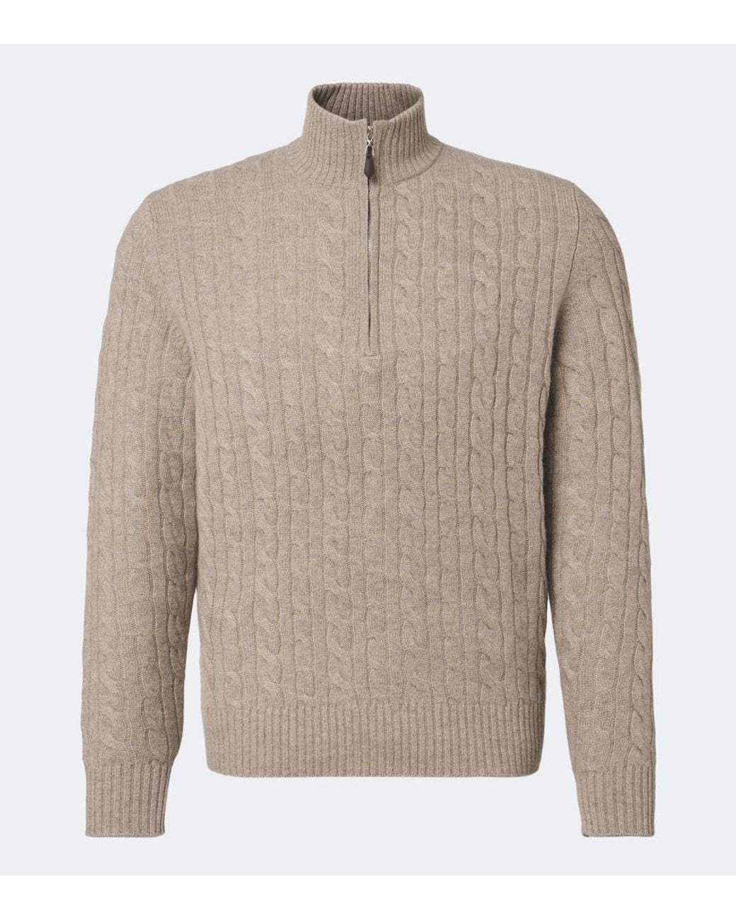 arch4 Gray Thames Cable-Knit Cashmere Sweater for men