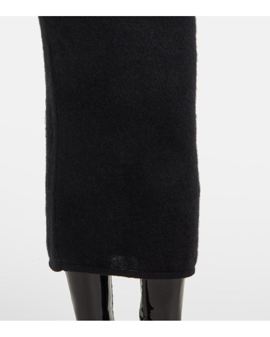 Magda Butrym Blue Halterneck Mohair-Blend Maxi Dress
