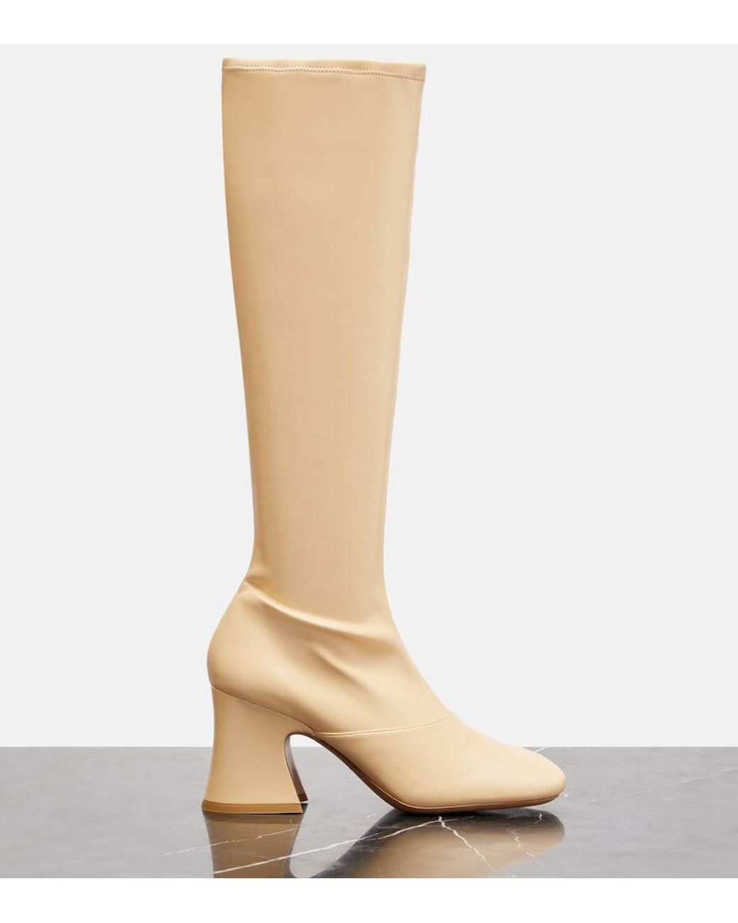 Chloé Natural Janis 80 Knee-High Boots