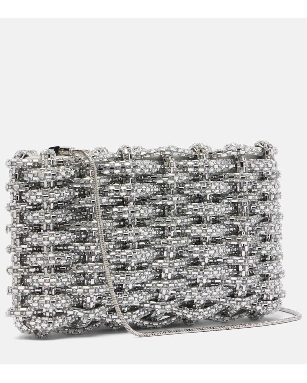Jonathan Simkhai Metallic Morgan Embellished Clutch