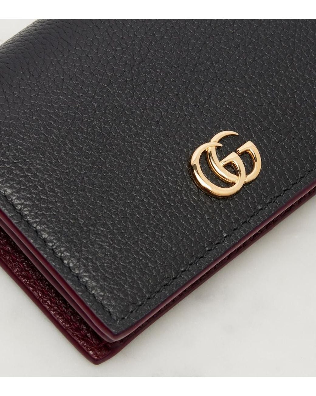 Gucci Black Gg Marmont Leather Wallet