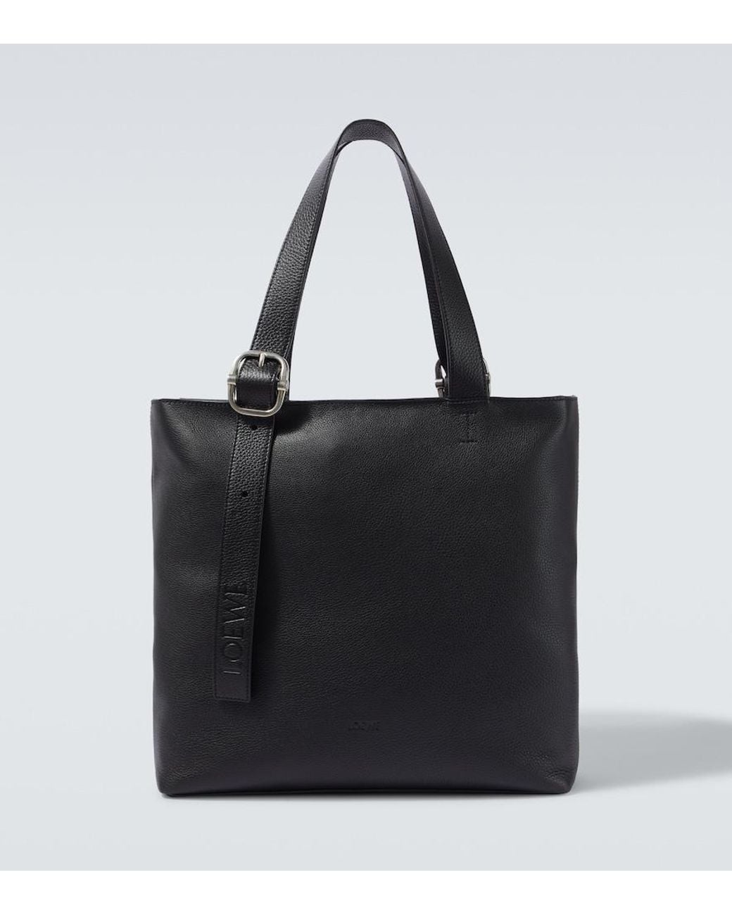 Loewe Black Loop Leather Tote Bag for men