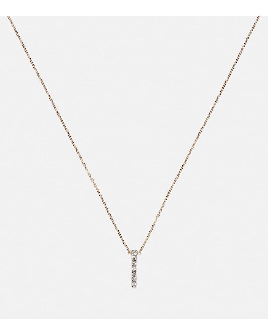 Mateo White 14Kt La Barre Necklace With Diamonds
