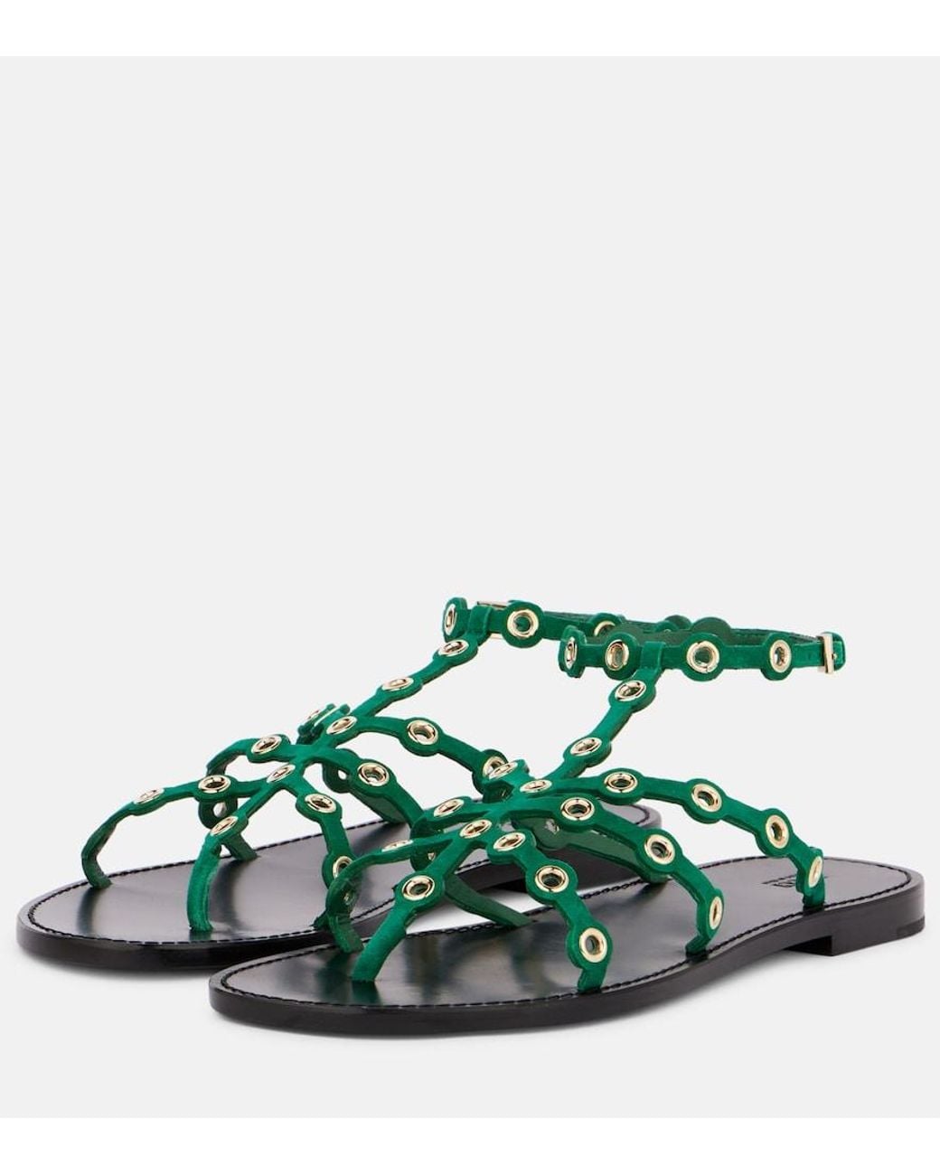 Emilio Pucci Green Emilio Suede Sandals