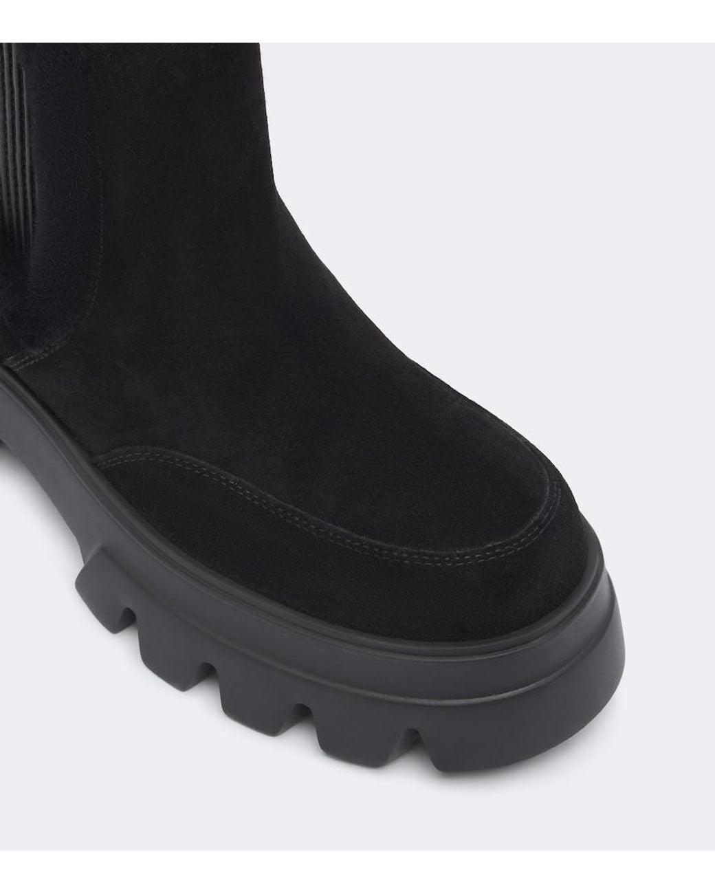 Bogner Black Sapporo Shearling-Trimmed Suede Ankle Boots