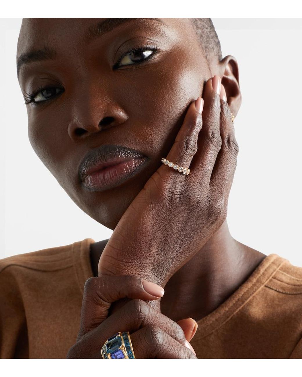 Sophie Bille Brahe Natural Ensemble Croissant 18Kt Ring With Diamonds
