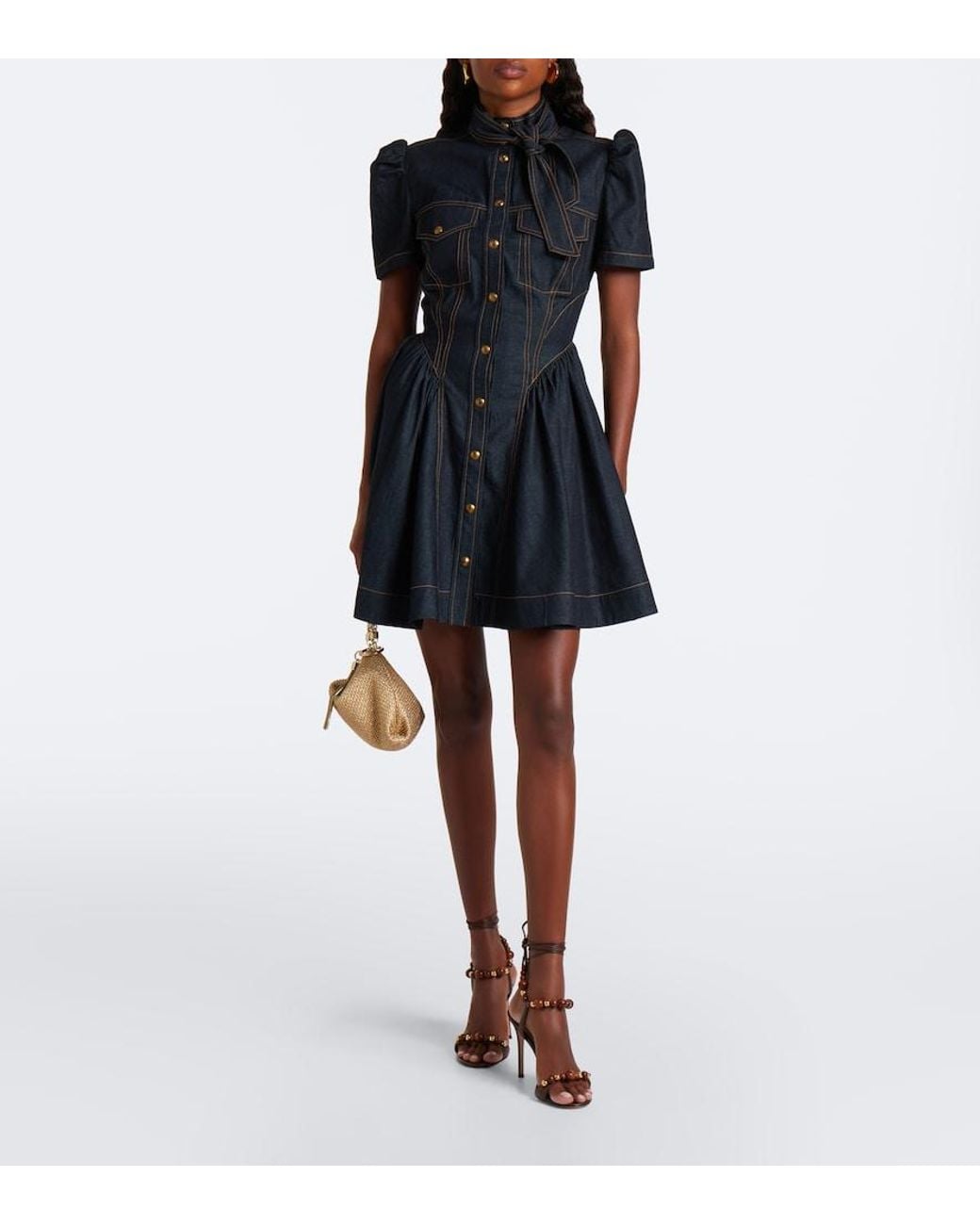 Zimmermann Black Denim Shirtdress