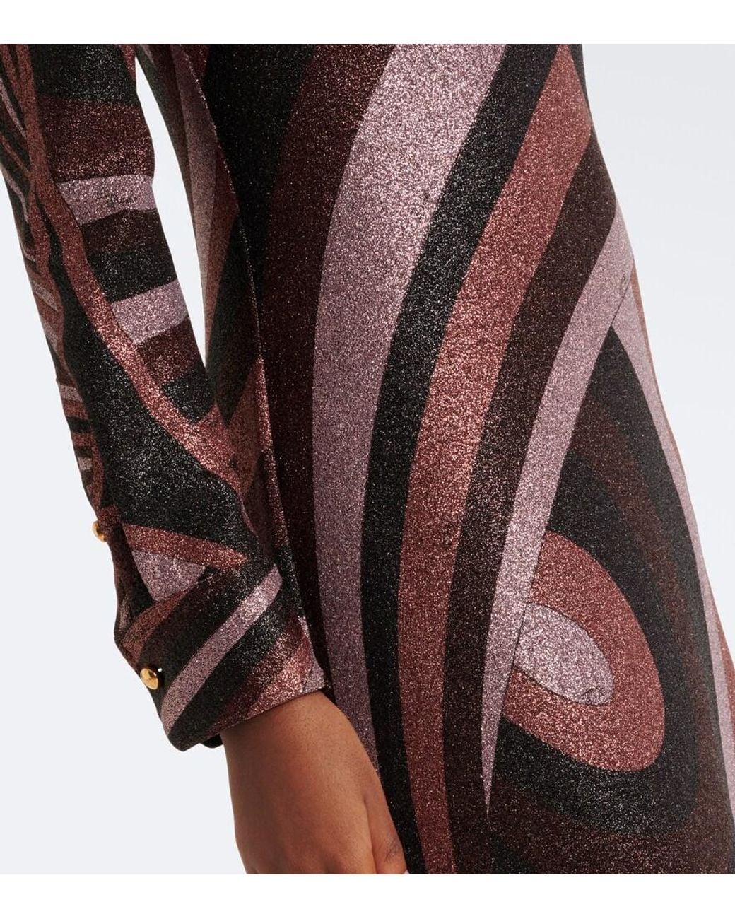 Emilio Pucci Brown Iride Lurex Jersey Gown
